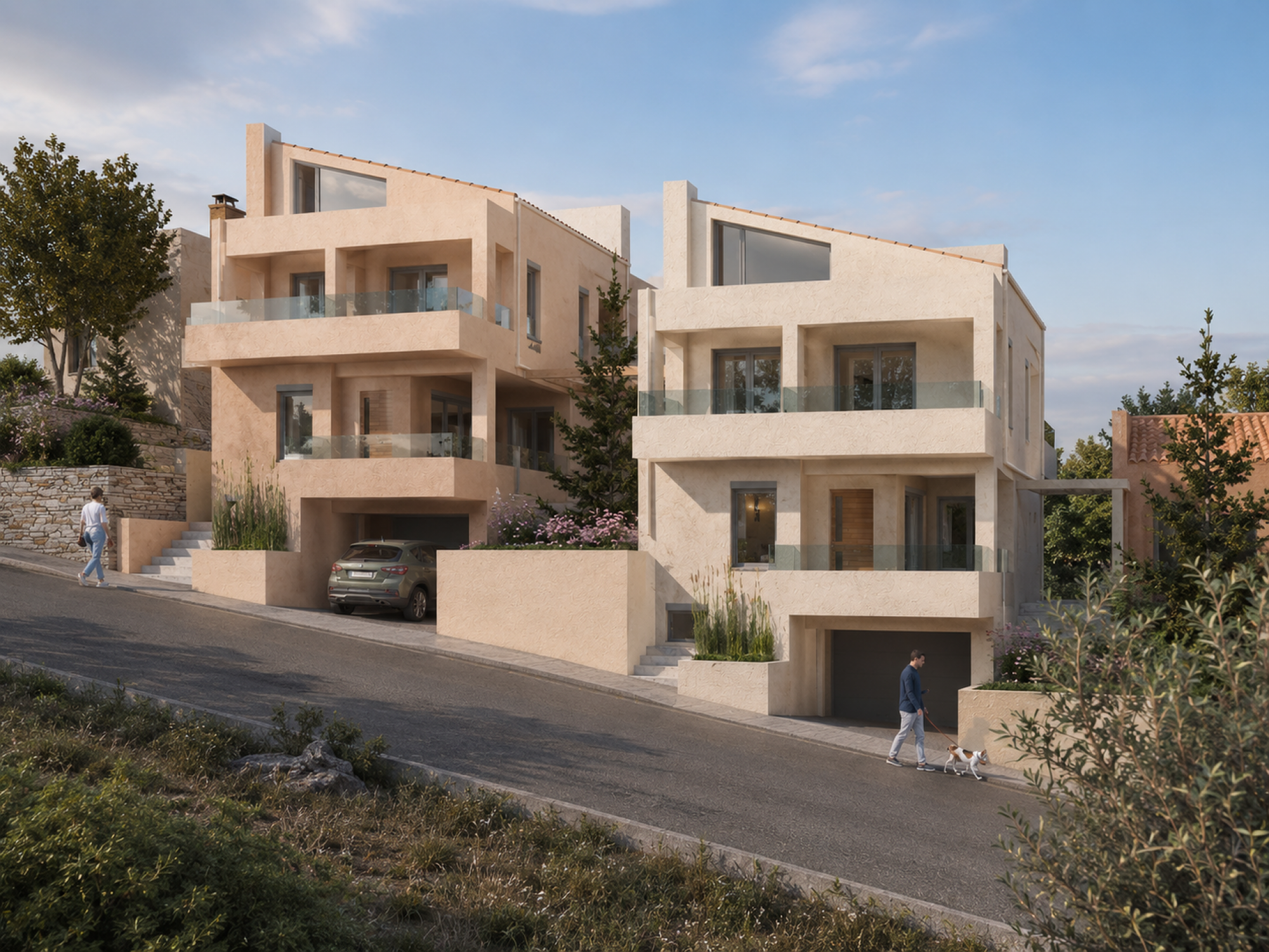 Design and Construction of Four Detached Houses in Eleousa, Ioannina